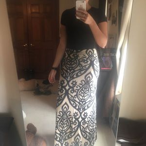 2 for $20 - Cream and Black Maxi Skirt